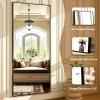 imageHARRITPURE 78quot x 35quot Full Length Mirror  Rectangular Floor Mirror with Aluminum Alloy Frame for Bedroom Cloakroom or Living RoomBlack