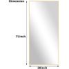 imageHARRITPURE 78quot x 35quot Full Length Mirror  Rectangular Floor Mirror with Aluminum Alloy Frame for Bedroom Cloakroom or Living RoomGold