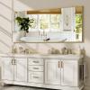 imageHARRITPURE 78quot x 35quot Full Length Mirror  Rectangular Floor Mirror with Aluminum Alloy Frame for Bedroom Cloakroom or Living RoomGold