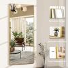 imageHARRITPURE 78quot x 35quot Full Length Mirror  Rectangular Floor Mirror with Aluminum Alloy Frame for Bedroom Cloakroom or Living RoomGold