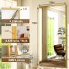 imageHARRITPURE 78quot x 35quot Full Length Mirror  Rectangular Floor Mirror with Aluminum Alloy Frame for Bedroom Cloakroom or Living RoomGold
