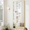 imageHARRITPURE 78quot x 35quot Full Length Mirror  Rectangular Floor Mirror with Aluminum Alloy Frame for Bedroom Cloakroom or Living RoomGold