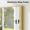 imageHARRITPURE 78quot x 35quot Full Length Mirror  Rectangular Floor Mirror with Aluminum Alloy Frame for Bedroom Cloakroom or Living RoomGold
