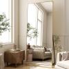 imageHARRITPURE 78quot x 35quot Full Length Mirror  Rectangular Floor Mirror with Aluminum Alloy Frame for Bedroom Cloakroom or Living RoomGold