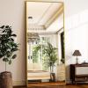 imageHARRITPURE 78quot x 35quot Full Length Mirror  Rectangular Floor Mirror with Aluminum Alloy Frame for Bedroom Cloakroom or Living RoomGold