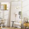 imageHARRITPURE 78quot x 35quot Full Length Mirror  Rectangular Floor Mirror with Aluminum Alloy Frame for Bedroom Cloakroom or Living RoomGold