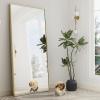 imageHARRITPURE 78quot x 35quot Full Length Mirror  Rectangular Floor Mirror with Aluminum Alloy Frame for Bedroom Cloakroom or Living RoomGold