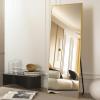 imageHARRITPURE 78quot x 35quot Full Length Mirror  Rectangular Floor Mirror with Aluminum Alloy Frame for Bedroom Cloakroom or Living RoomGold