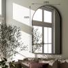 imageHARRITPURE Arched Wall Mirror  30quotx40quot Arch Bathroom Mirror Metal Frame Vanity Mirror for Bedroom Entryway Dresser Decor BlackBlack