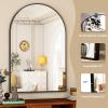 imageHARRITPURE Arched Wall Mirror  30quotx40quot Arch Bathroom Mirror Metal Frame Vanity Mirror for Bedroom Entryway Dresser Decor BlackBlack
