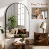 imageHARRITPURE Arched Wall Mirror  30quotx40quot Arch Bathroom Mirror Metal Frame Vanity Mirror for Bedroom Entryway Dresser Decor BlackBlack