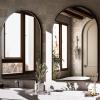 imageHARRITPURE Arched Wall Mirror  30quotx40quot Arch Bathroom Mirror Metal Frame Vanity Mirror for Bedroom Entryway Dresser Decor BlackBlack