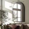 imageHARRITPURE Arched Wall Mirror  30quotx40quot Arch Bathroom Mirror Metal Frame Vanity Mirror for Bedroom Entryway Dresser Decor BlackBlack