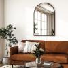 imageHARRITPURE Arched Wall Mirror  30quotx40quot Arch Bathroom Mirror Metal Frame Vanity Mirror for Bedroom Entryway Dresser Decor BlackBlack