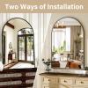 imageHARRITPURE Arched Wall Mirror  30quotx40quot Arch Bathroom Mirror Metal Frame Vanity Mirror for Bedroom Entryway Dresser Decor BlackBlack