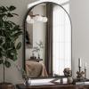 imageHARRITPURE Arched Wall Mirror  30quotx40quot Arch Bathroom Mirror Metal Frame Vanity Mirror for Bedroom Entryway Dresser Decor BlackBlack