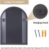 imageHARRITPURE Arched Wall Mirror  30quotx40quot Arch Bathroom Mirror Metal Frame Vanity Mirror for Bedroom Entryway Dresser Decor BlackBlack