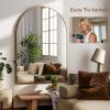 imageHARRITPURE Arched Wall Mirror  30quotx40quot Arch Bathroom Mirror Metal Frame Vanity Mirror for Bedroom Entryway Dresser Decor BlackGold