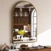 imageHARRITPURE Arched Wall Mirror  30quotx40quot Arch Bathroom Mirror Metal Frame Vanity Mirror for Bedroom Entryway Dresser Decor BlackGold