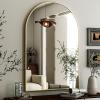 imageHARRITPURE Arched Wall Mirror  30quotx40quot Arch Bathroom Mirror Metal Frame Vanity Mirror for Bedroom Entryway Dresser Decor BlackGold