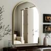 imageHARRITPURE Arched Wall Mirror  30quotx40quot Arch Bathroom Mirror Metal Frame Vanity Mirror for Bedroom Entryway Dresser Decor BlackGold