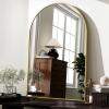imageHARRITPURE Arched Wall Mirror  30quotx40quot Arch Bathroom Mirror Metal Frame Vanity Mirror for Bedroom Entryway Dresser Decor BlackGold