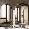 imageHARRITPURE Arched Wall Mirror  30quotx40quot Arch Bathroom Mirror Metal Frame Vanity Mirror for Bedroom Entryway Dresser Decor BlackGold