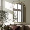 imageHARRITPURE Arched Wall Mirror  30quotx40quot Arch Bathroom Mirror Metal Frame Vanity Mirror for Bedroom Entryway Dresser Decor BlackGold