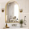 imageHARRITPURE Arched Wall Mirror  30quotx40quot Arch Bathroom Mirror Metal Frame Vanity Mirror for Bedroom Entryway Dresser Decor BlackGold