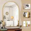 imageHARRITPURE Arched Wall Mirror  30quotx40quot Arch Bathroom Mirror Metal Frame Vanity Mirror for Bedroom Entryway Dresser Decor BlackGold