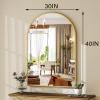 imageHARRITPURE Arched Wall Mirror  30quotx40quot Arch Bathroom Mirror Metal Frame Vanity Mirror for Bedroom Entryway Dresser Decor BlackGold