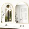 imageHARRITPURE Arched Wall Mirror  30quotx40quot Arch Bathroom Mirror Metal Frame Vanity Mirror for Bedroom Entryway Dresser Decor BlackGold