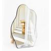 imageHARRITPURE Irregular Wall Mirror 26quotx38quot Black Asymmetrical Bathroom Mirror Wood Framed Modern Decorative Vanity Mirrors for Bedroom Living Room EntrywayBlackcloud