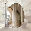 imageHARRITPURE Irregular Wall Mirror 26quotx38quot Black Asymmetrical Bathroom Mirror Wood Framed Modern Decorative Vanity Mirrors for Bedroom Living Room EntrywayBlackirregular