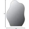 imageHARRITPURE Irregular Wall Mirror 26quotx38quot Black Asymmetrical Bathroom Mirror Wood Framed Modern Decorative Vanity Mirrors for Bedroom Living Room EntrywayBlackcloud