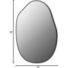 imageHARRITPURE Irregular Wall Mirror 26quotx38quot Black Asymmetrical Bathroom Mirror Wood Framed Modern Decorative Vanity Mirrors for Bedroom Living Room EntrywayBlackirregular
