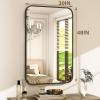 imageHARRITPURE Rectangular Bathroom Mirror 38x26 Black Bathroom Wall Mirror Aluminum Frame WallMounted Mirrors for Entryway Bedroom Living RoomBlack