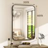 imageHARRITPURE Rectangular Bathroom Mirror 38x26 Black Bathroom Wall Mirror Aluminum Frame WallMounted Mirrors for Entryway Bedroom Living RoomBlack