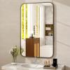 imageHARRITPURE Rectangular Bathroom Mirror 38x26 Black Bathroom Wall Mirror Aluminum Frame WallMounted Mirrors for Entryway Bedroom Living RoomBlack