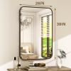 imageHARRITPURE Rectangular Bathroom Mirror 38x26 Black Bathroom Wall Mirror Aluminum Frame WallMounted Mirrors for Entryway Bedroom Living RoomBlack