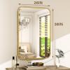 imageHARRITPURE Rectangular Bathroom Mirror 38x26 Black Bathroom Wall Mirror Aluminum Frame WallMounted Mirrors for Entryway Bedroom Living RoomGold