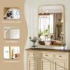 imageHARRITPURE Rectangular Bathroom Mirror 38x26 Black Bathroom Wall Mirror Aluminum Frame WallMounted Mirrors for Entryway Bedroom Living RoomGold