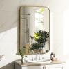 imageHARRITPURE Rectangular Bathroom Mirror 38x26 Black Bathroom Wall Mirror Aluminum Frame WallMounted Mirrors for Entryway Bedroom Living RoomGold