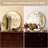 imageHARRITPURE Round Mirror 24 Gold Wall Mounted Circle Mirrors Vanity Mirror with Brushed Aluminum Alloy Frame Modern Decoration for Bathroom Living Room Vanity Bedroom EntrywayGold