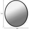 imageHARRITPURE Round Mirror 24 Gold Wall Mounted Circle Mirrors Vanity Mirror with Brushed Aluminum Alloy Frame Modern Decoration for Bathroom Living Room Vanity Bedroom EntrywayBlack