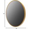 imageHARRITPURE Round Mirror 24 Gold Wall Mounted Circle Mirrors Vanity Mirror with Brushed Aluminum Alloy Frame Modern Decoration for Bathroom Living Room Vanity Bedroom EntrywayGold