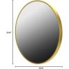imageHARRITPURE Round Mirror 24 Gold Wall Mounted Circle Mirrors Vanity Mirror with Brushed Aluminum Alloy Frame Modern Decoration for Bathroom Living Room Vanity Bedroom EntrywayGold