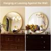 imageHARRITPURE Round Mirror 24 Gold Wall Mounted Circle Mirrors Vanity Mirror with Brushed Aluminum Alloy Frame Modern Decoration for Bathroom Living Room Vanity Bedroom EntrywayGold