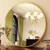 imageHARRITPURE Round Mirror 24 Gold Wall Mounted Circle Mirrors Vanity Mirror with Brushed Aluminum Alloy Frame Modern Decoration for Bathroom Living Room Vanity Bedroom EntrywayGold