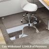 imageHARRITPURE Tempered Glass Floor Mat  46x46 inch Square Office Chair Mat for Carpet Clear Glass Mat for Hardwood FloorCarpeted Floors 15quot ThickClearsquare